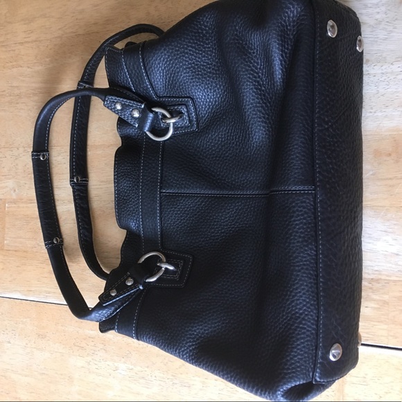 Coach black pebble leather hand bag Penelope - Picture 2 of 8